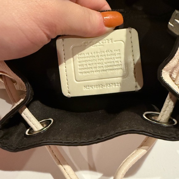 Coach Off-White Leather Mini Backpack - Picture 11 of 15